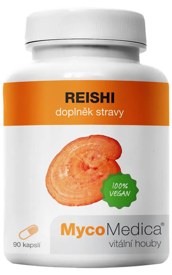MycoMedica Reishi Extrakt, 30 % polysacharidů a 4 % triterpenů, 90 rostlinných kapslí