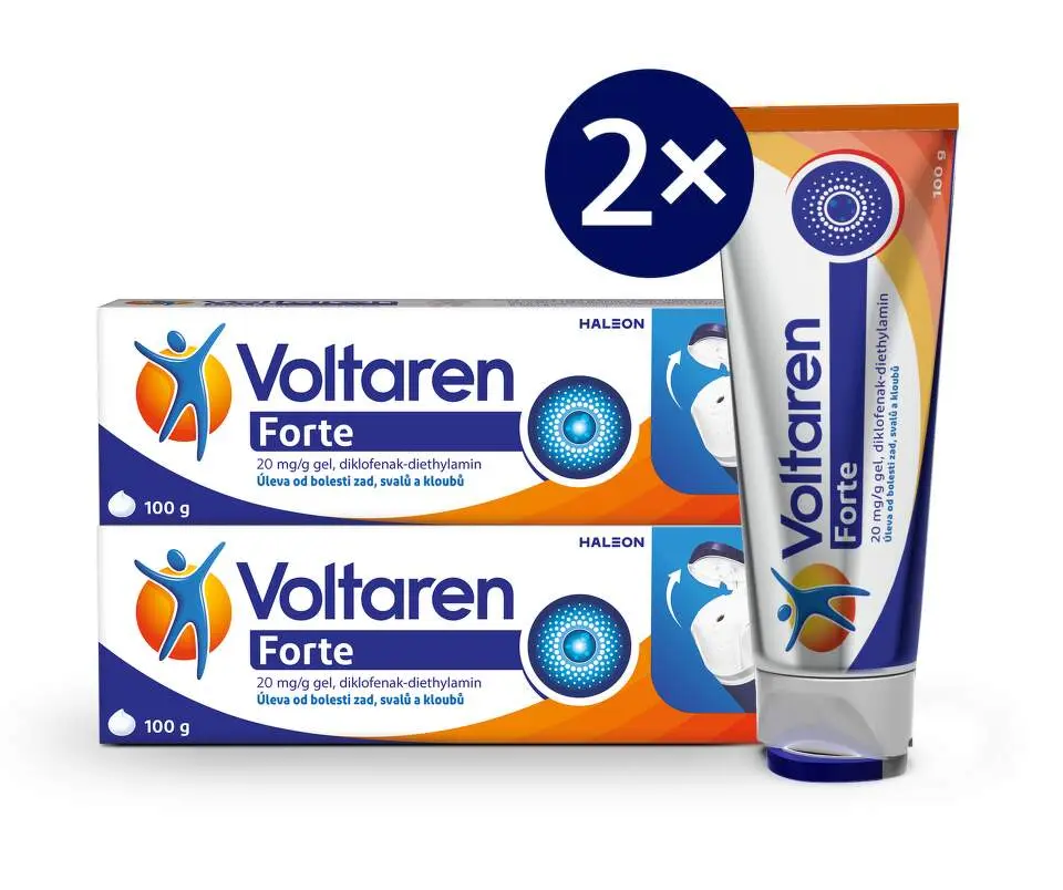 Voltaren Forte 20 mg/g gel proti bolesti 100g - balení 2 ks
