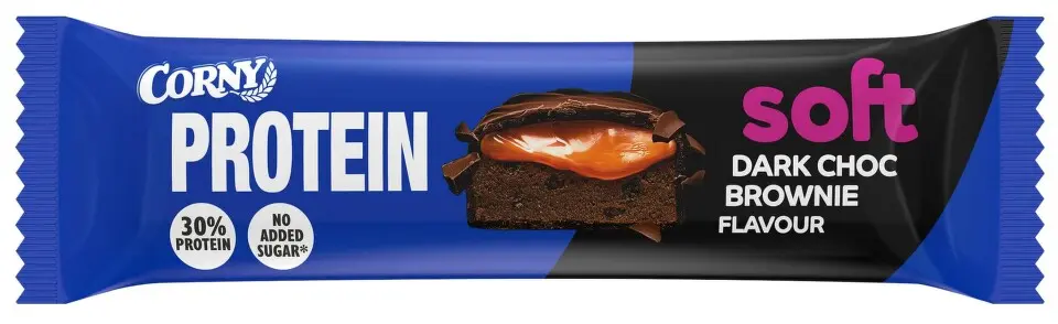 Corny Proteinová tyčinka Soft s příchutí brownie v hořké čokoládě 45 g
