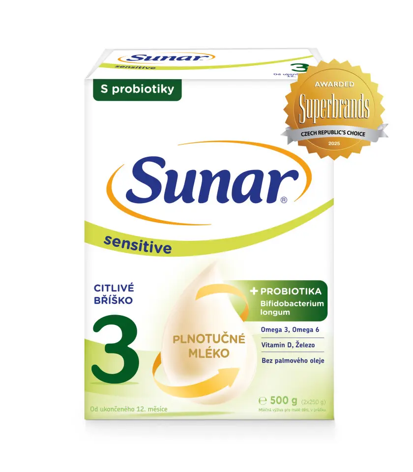 Sunar Sensitive 3 od 12m+ 500g - balení 4 ks