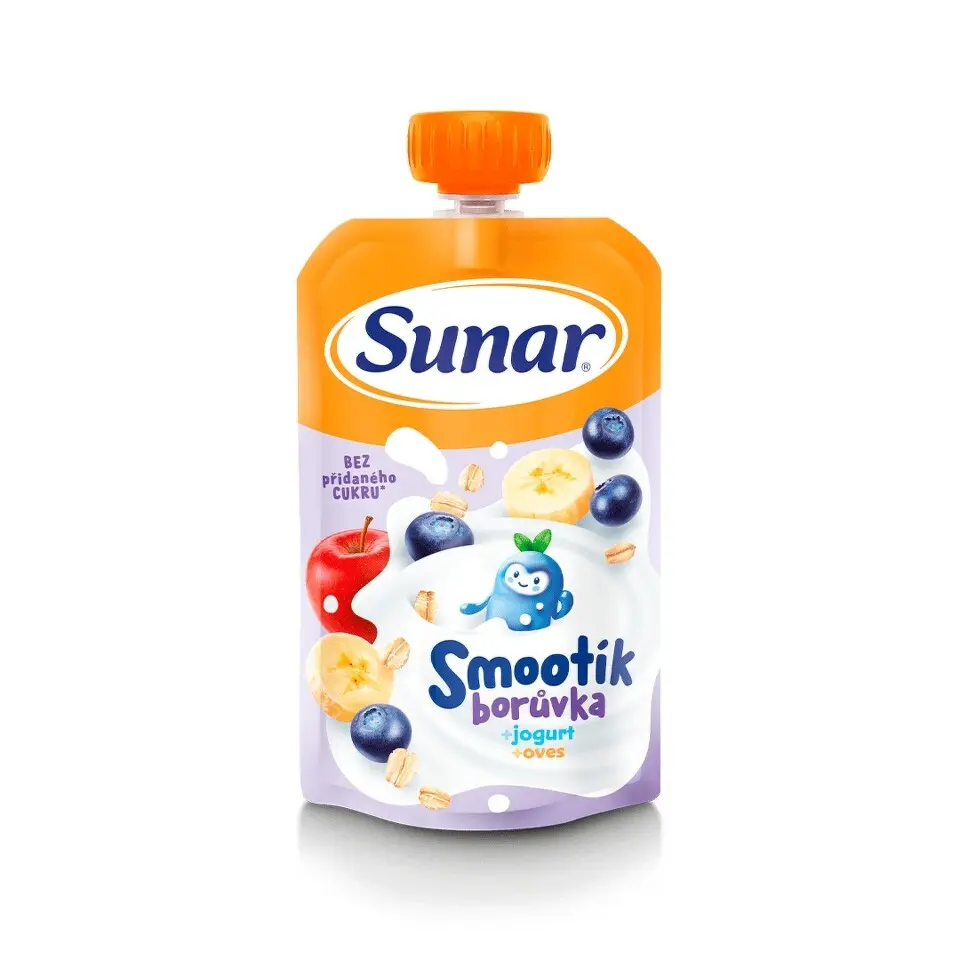 Sunar Kapsička Smootík borův.jogurt oves 12m+ 120g