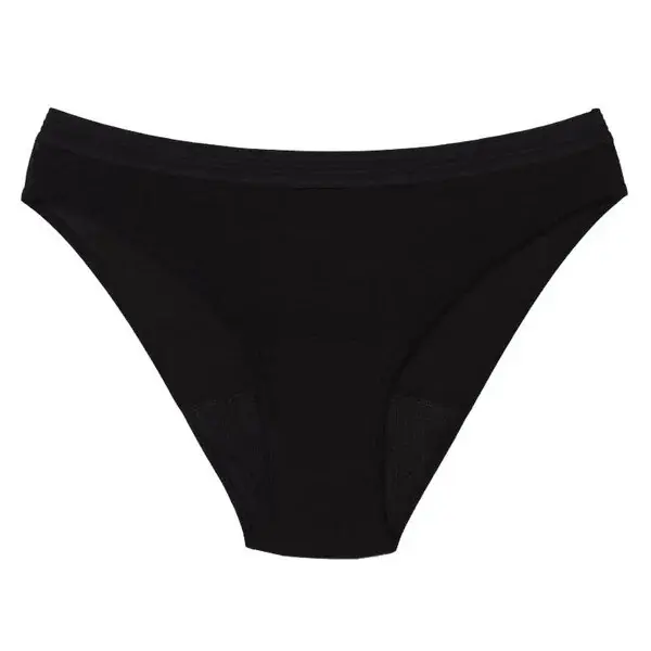 Snuggs Menstruační kalhotky Brief pro silnou menstruaci, černé