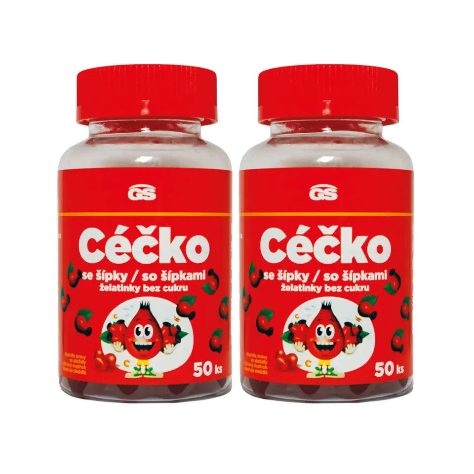 GS Céčko se šípky želatinky bez cukru 50ks - balení 2 ks