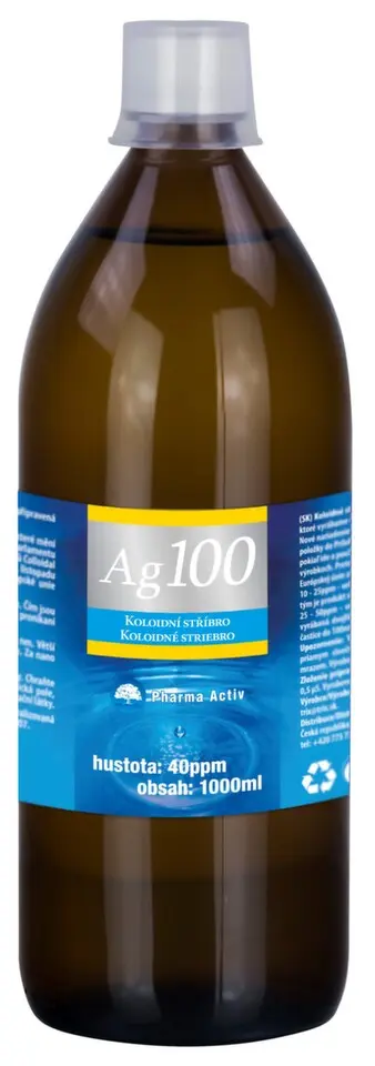 Koloidní stříbro Ag100 40ppm 1000ml
