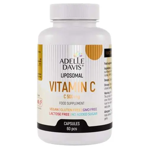 Adelle Davis Liposomal vitamin C 500mg cps.60