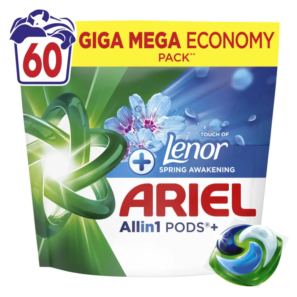 Ariel Allin1 PODS +Touch of Lenor Spring Awakening kapsle na praní 60 PD