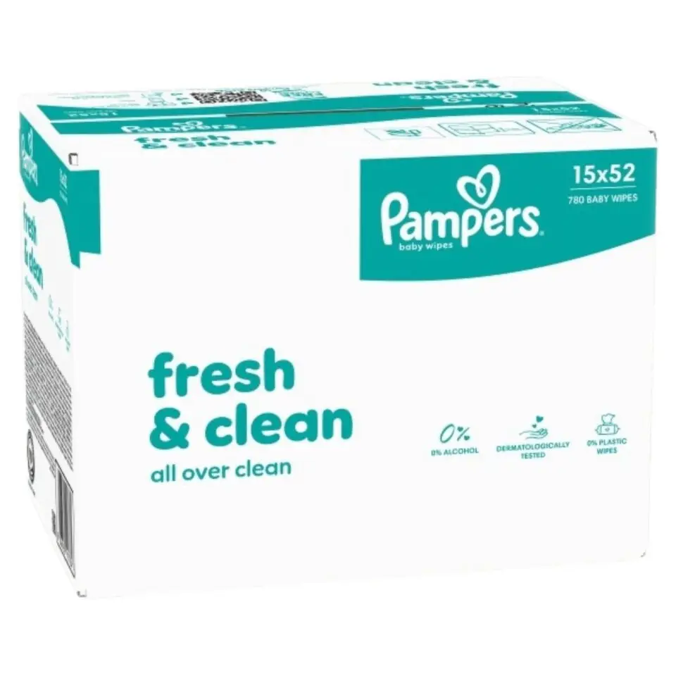 Pampers Fresh Clean dětské čisticí ubrousky 780 ks