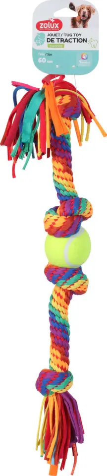 Hračka pes RAINBOW Tenisový míček 60cm Zolux