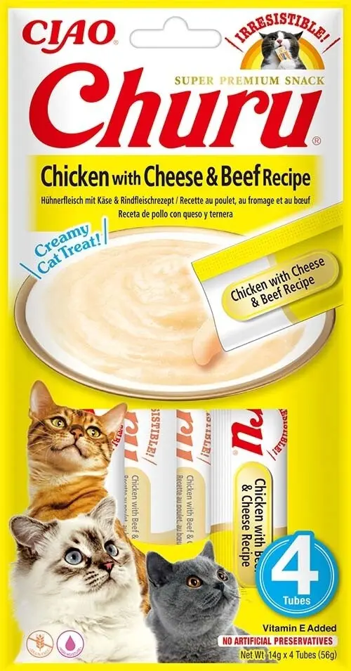 Churu Cat chicken with beef & cheese recipe 4x14g
