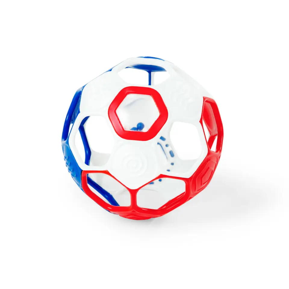 OBALL Hračka Oball RATTLE GOALS? 10 cm Red, White & Blue  0m+