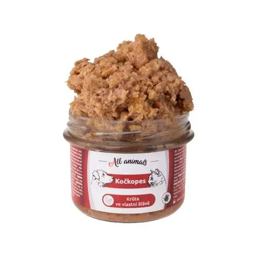 All Animals kočkopes sklo Krůta ve vlastní šťávě 200g