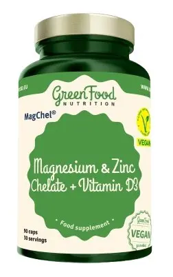 GreenFood Magnesium&Zinc Chelate+Vitamin D3 cps.90