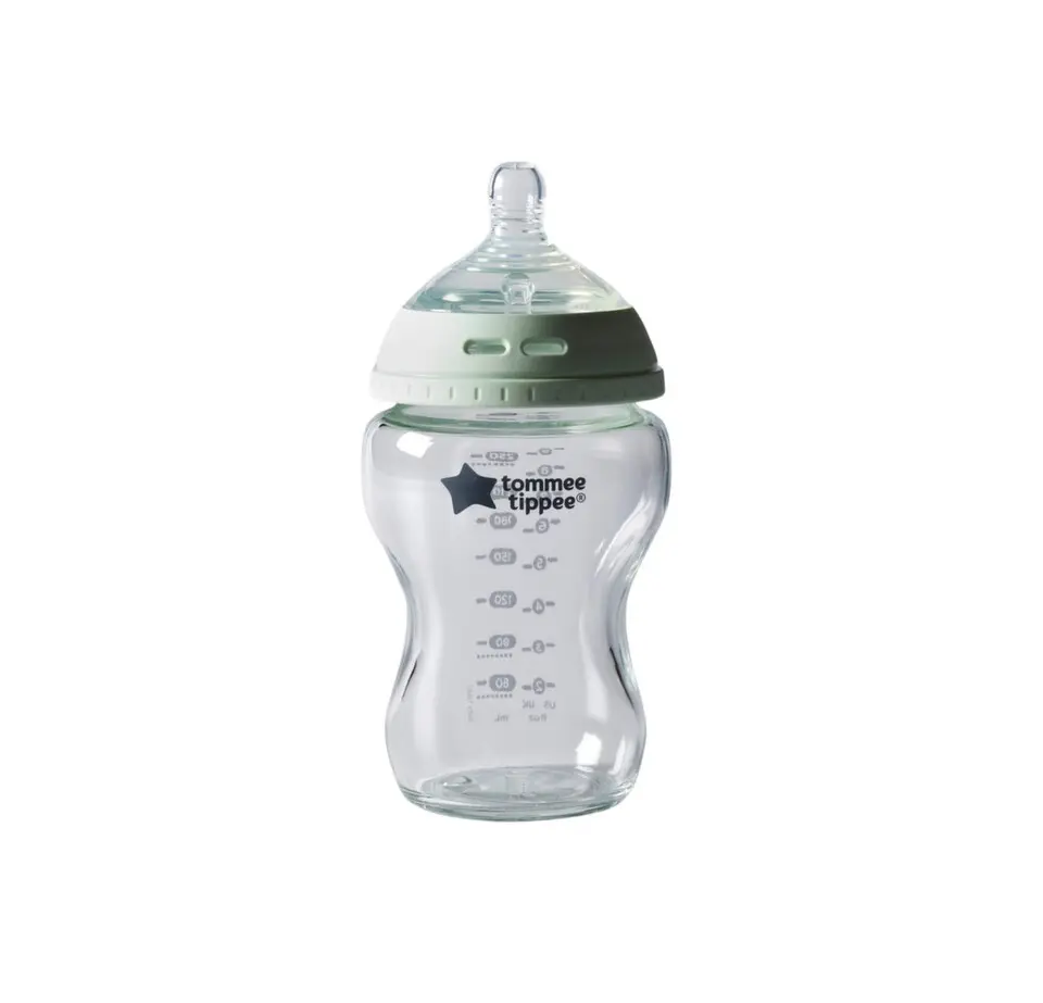 Tommee Tippee Natural Start Skleněná samosterilizační kojenecká lahev 0m+ 250ml