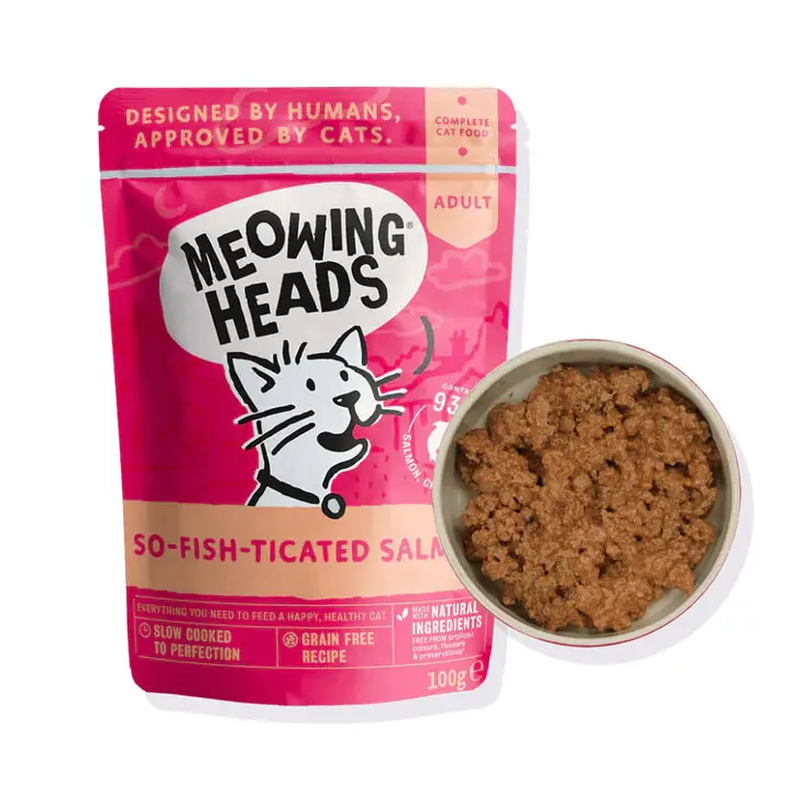 MEOWING HEADS So-fish-ticated Salmon kapsa 100g