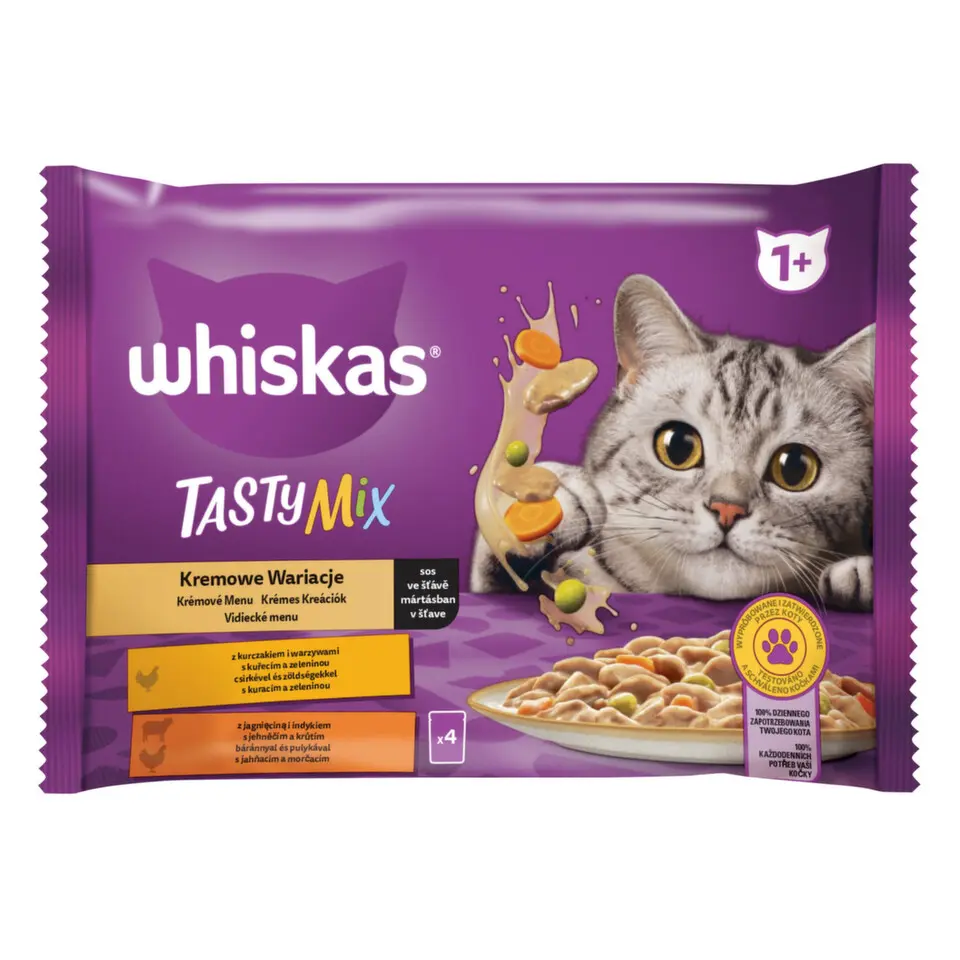 Whiskas kaps. Tasty Mix Creamy Creations 4× 85 g