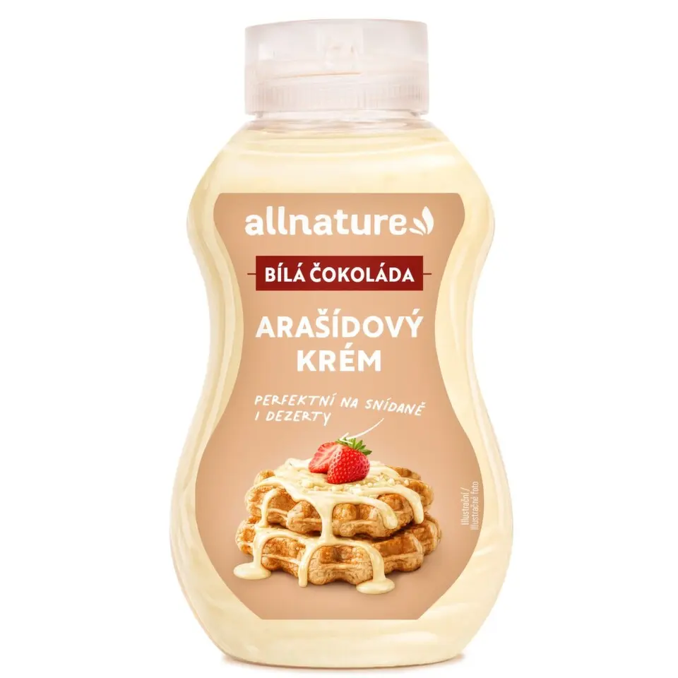 Allnature Arašídový krém bílá čokoláda 260g