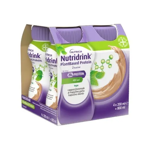 NUTRIDRINK® PlantBased Protein 2.0 s příchutí  cappuccino 4 x 200 ml