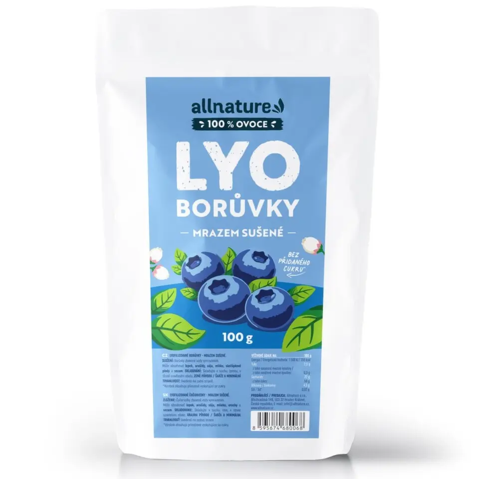 Allnature Borůvky Lyo mrazem sušené 100g