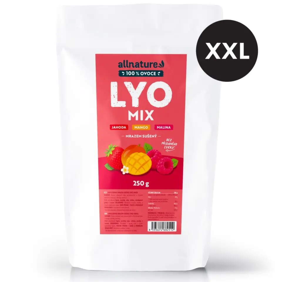 Allnature Jahoda malin.man.mix Lyo mr.suš.250g XXL