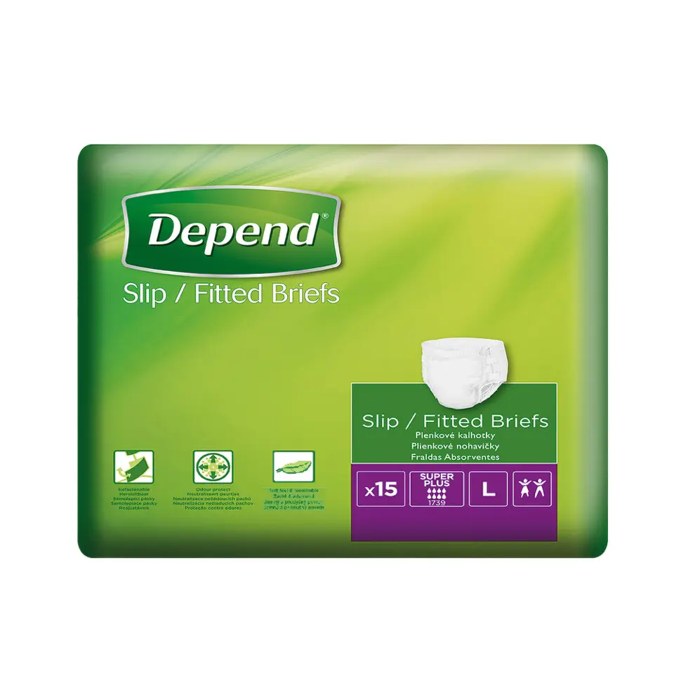 Depend Slip Super Plus inkont.kalhotky vel.L 15ks