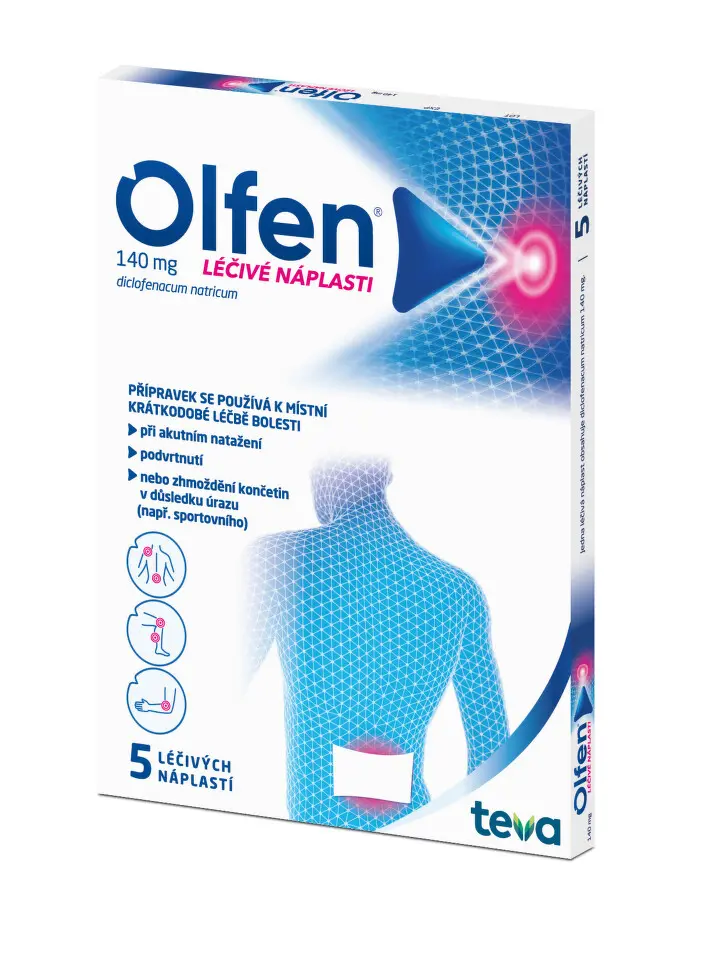 Olfen, léčivé náplasti 5x140 mg