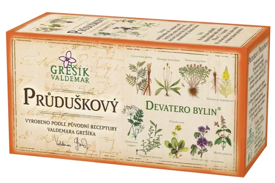 Grešík Devatero bylin Průduškový čaj 20x1.3g
