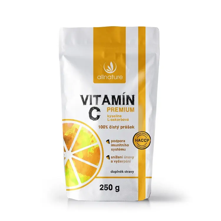 Allnature Vitamín C prášek Premium 250 g