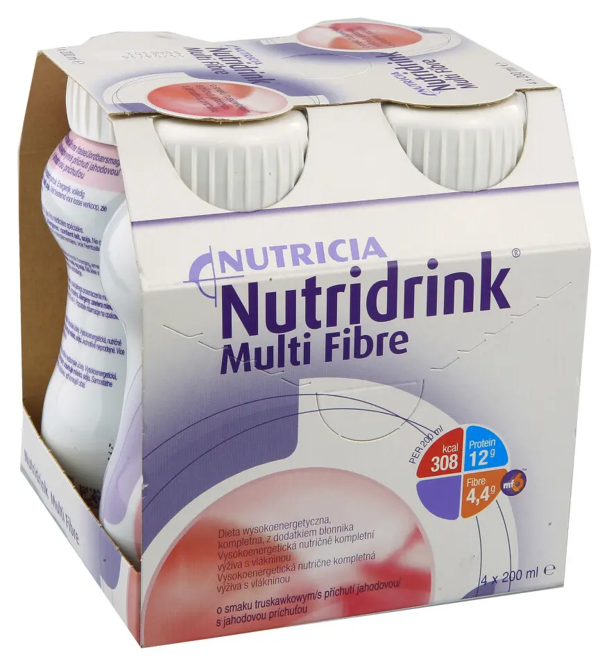 Nutridrink Multi Fibre s př.jahod. por.sol.4x200ml