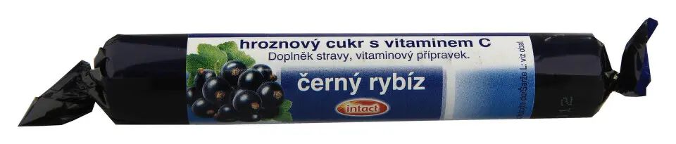Intact rolička hroznový cukr s vit. C ČERNÝ RYBÍZ 40 g