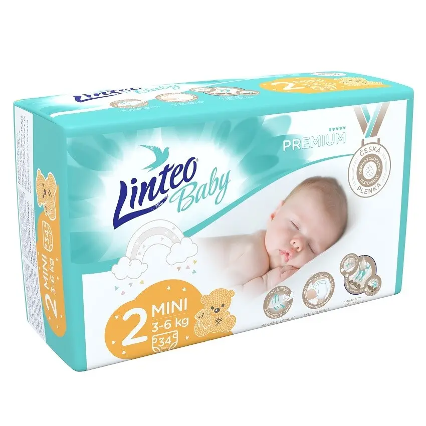 Linteo Baby Premium Mini dětské pleny 3 až 6 kg, 34 ks