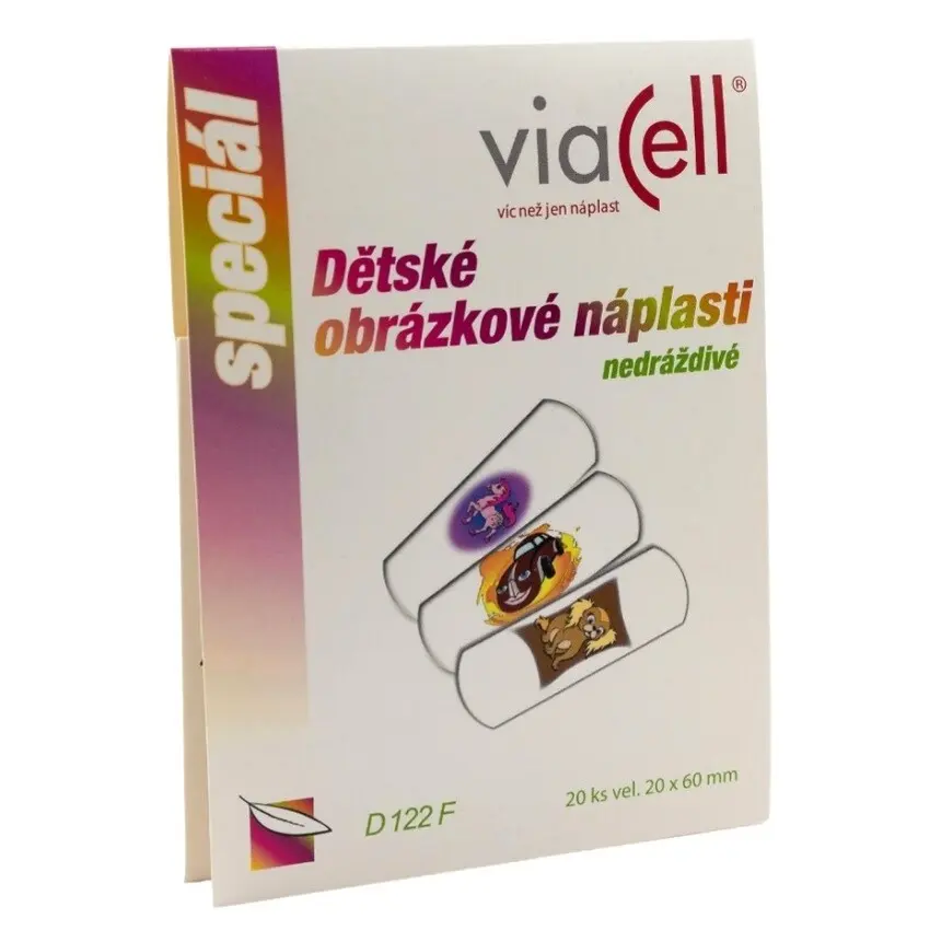 VIACELL D122F dětské obrázkové náplasti 20 x 60 mm 20 kusů