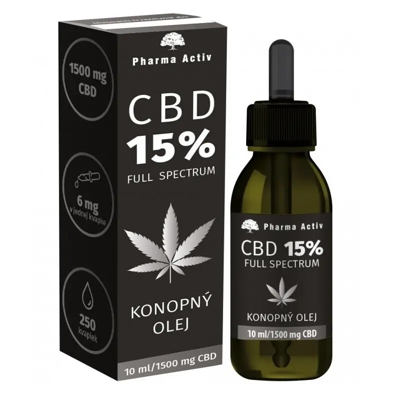 PHARMA ACTIV CZECH CBD 15% Full Spectrum Konopný olej 1500 mg 10 ml