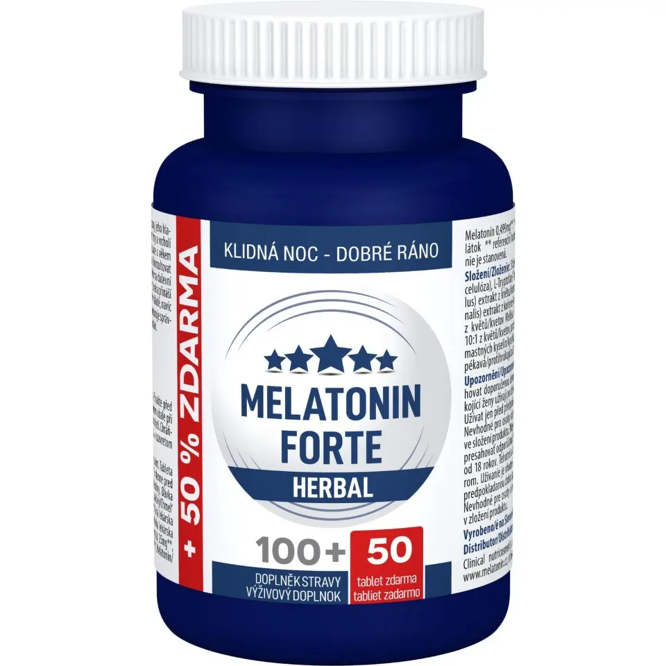 Melatonin Forte Herbal tbl.100+50 zdarma