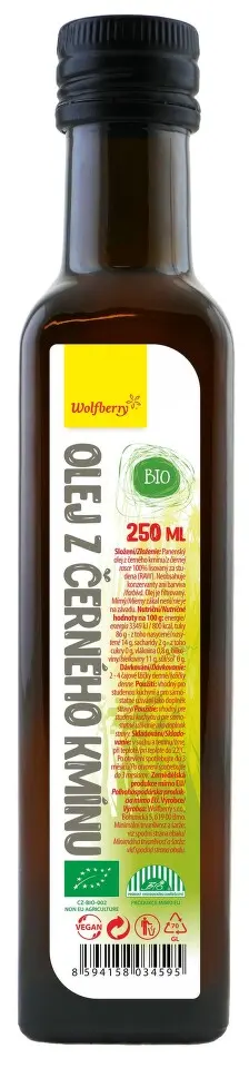 Olej z černého kmínu BIO 250ml Wolfberry