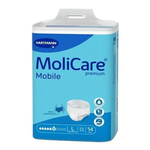 Inkontinenční kalhotky natahovací MoliCare Mobile 6 kapek velikost L 14ks