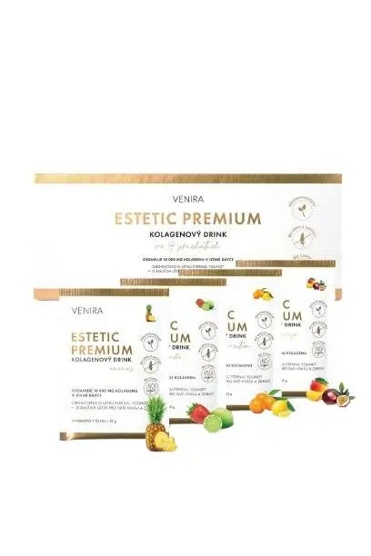 Venira Estetic Premium kolagenový drink mix 4 příchutí 40x12g