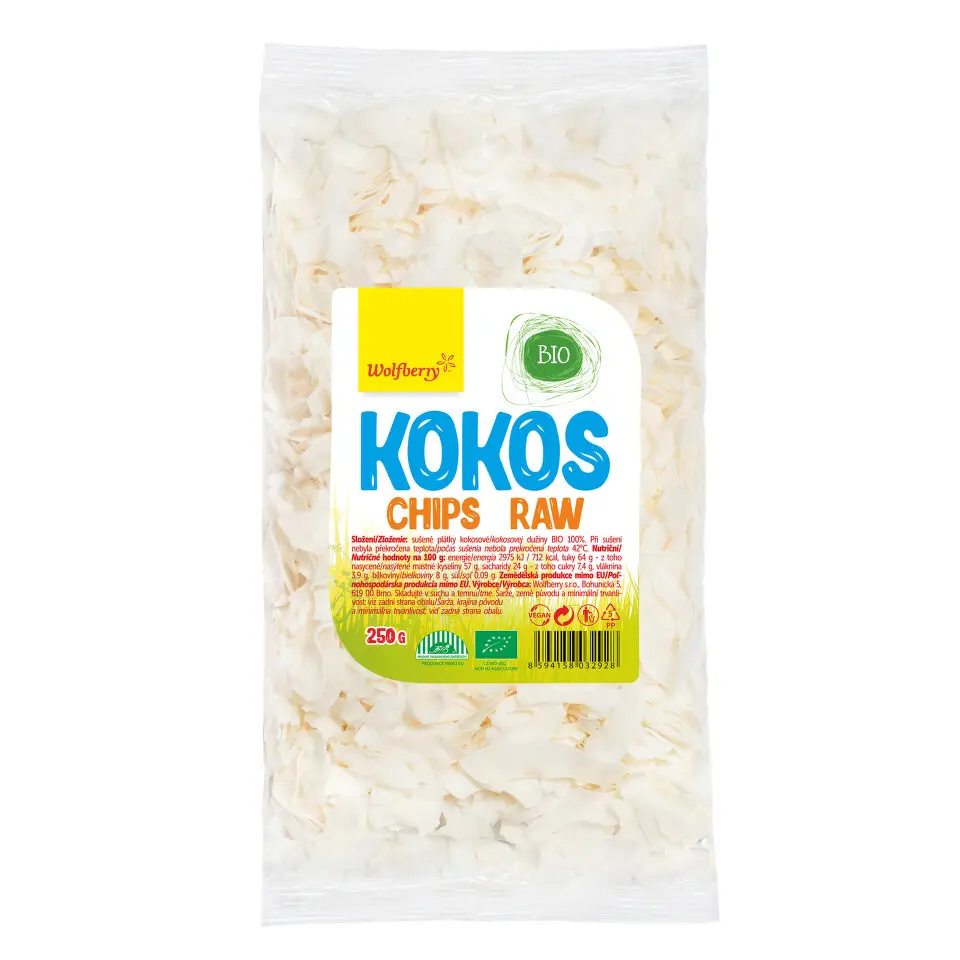WOLFBERRY Kokosové chipsy BIO 250 g