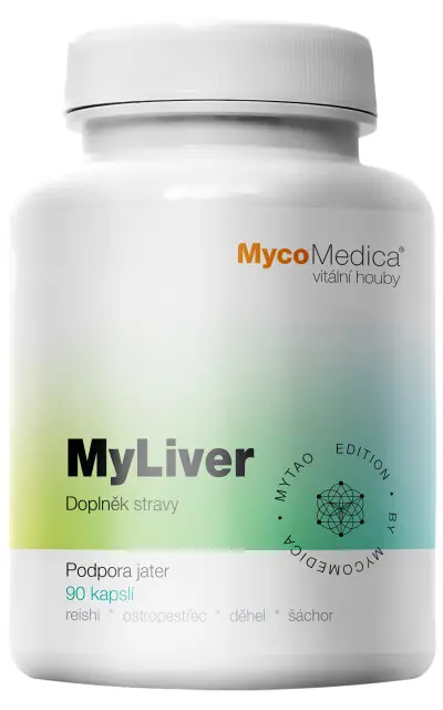 MycoMedica MyLiver, podpora normální činnosti jater, 90 rostlinných kapslí