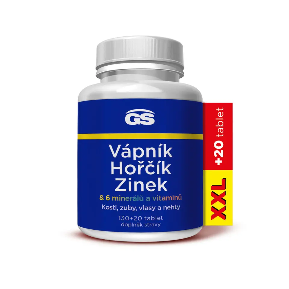 GS Vápník, hořčík, zinek tbl.130+20 XXL