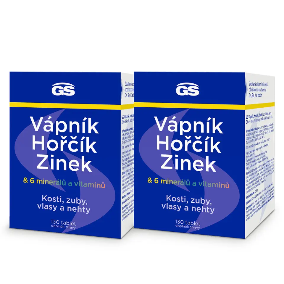 GS Vápník Hořčík Zinek tbl.130 - balení 2 ks