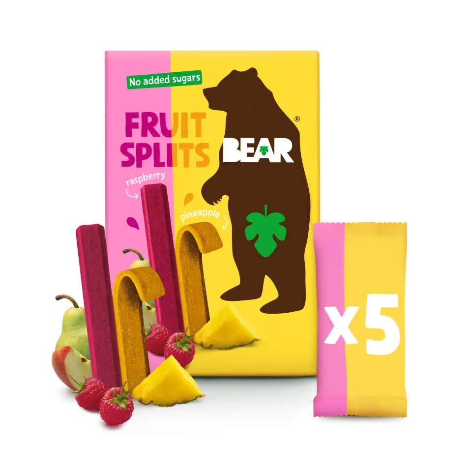 BEAR Fruit Splits Raspberry&Pineapple 5x20g