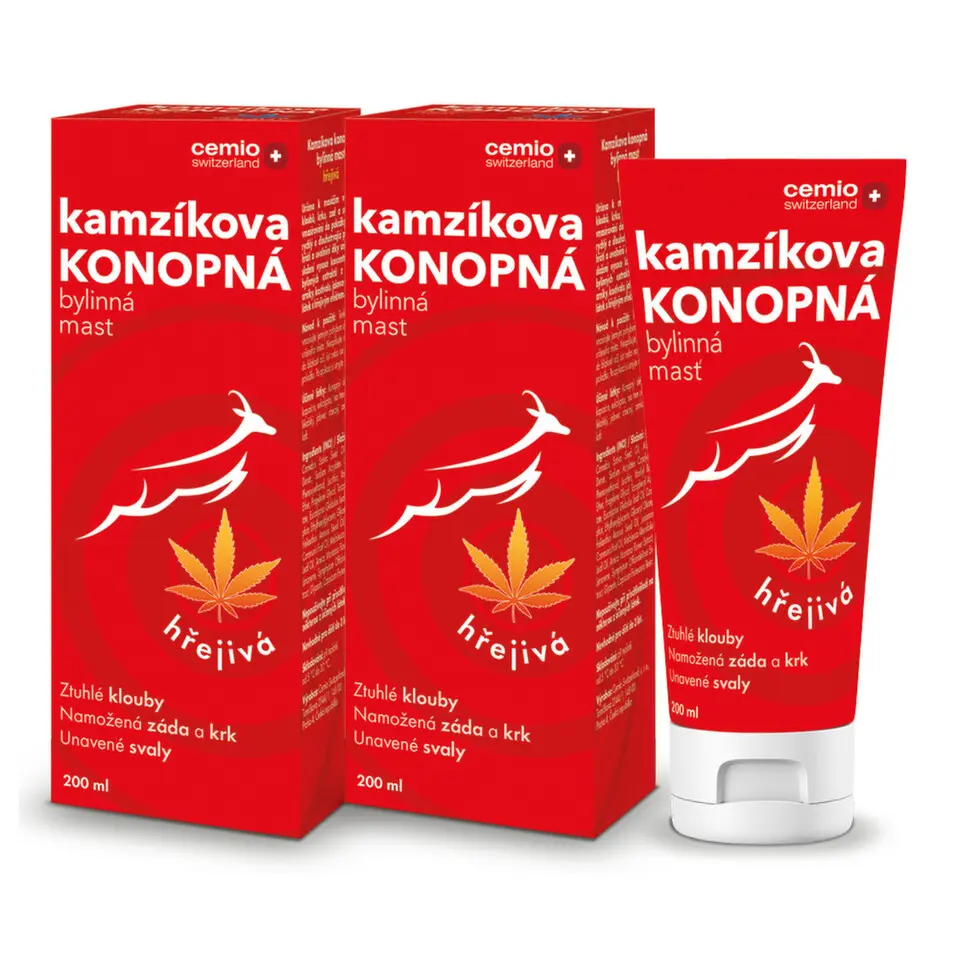 Cemio Kamzíkova konopná mast hřejivá 200ml - balení 2 ks