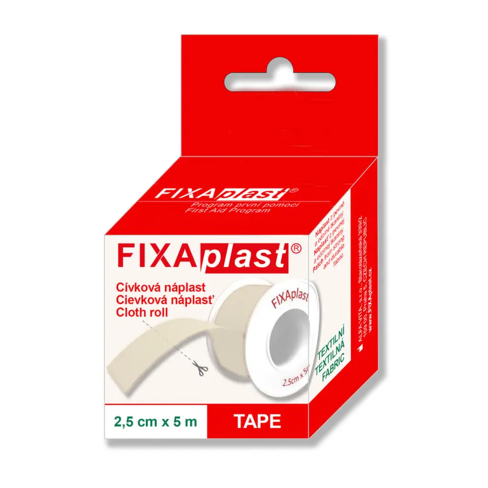 FIXAplast TAPE cívková náplast 2.5cmx5m