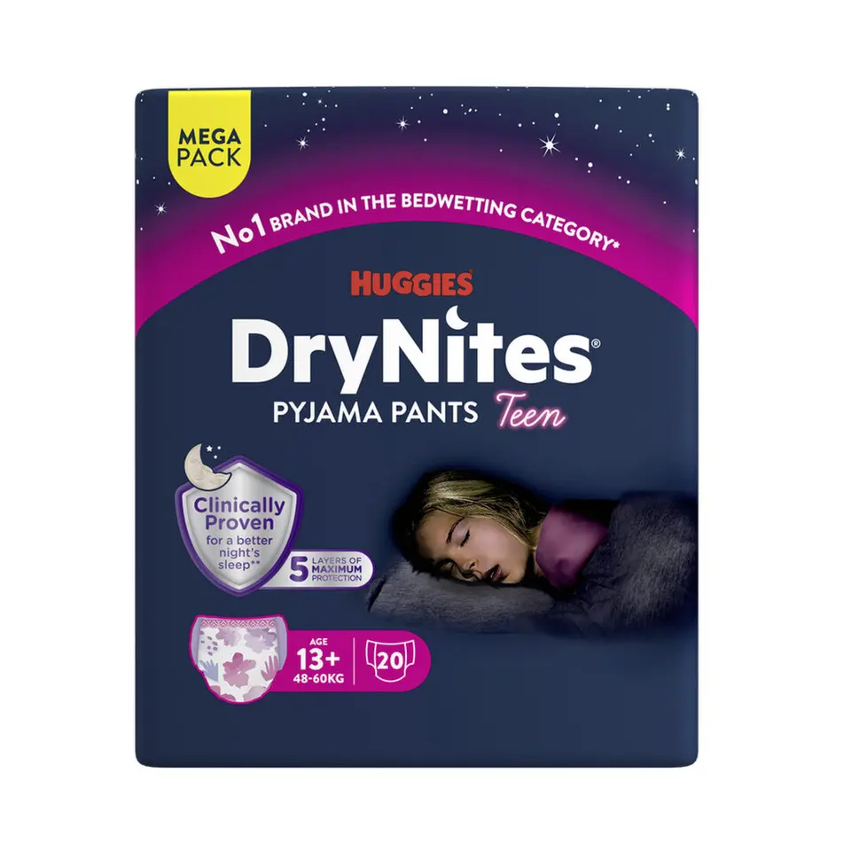 DryNites natahovací kalhotky dívky 13+let/48-60kg/20ks
