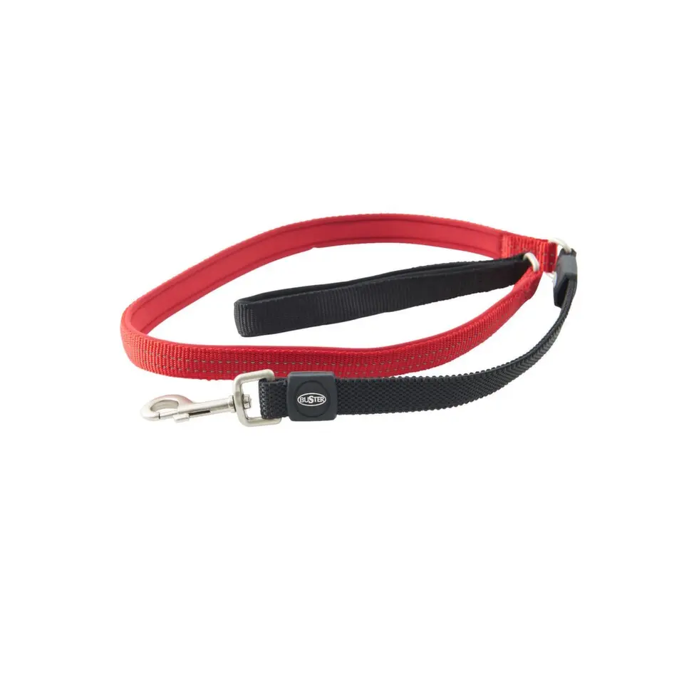 Vodítko BUSTER Neoprene Bungee S/M 120cm/20mm červené