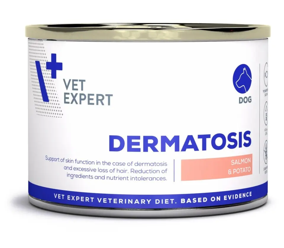 VetExpert VD 4T Dermatosis Dog Salmon&Potato konz.200g