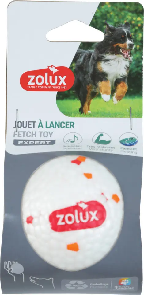 Hračka pes ETPU míček pískací Zolux