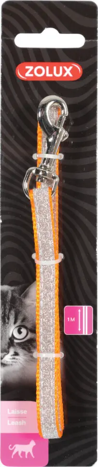 Vodítko kočka SHINY nylon oranžové 1m Zolux VÝPRODEJ
