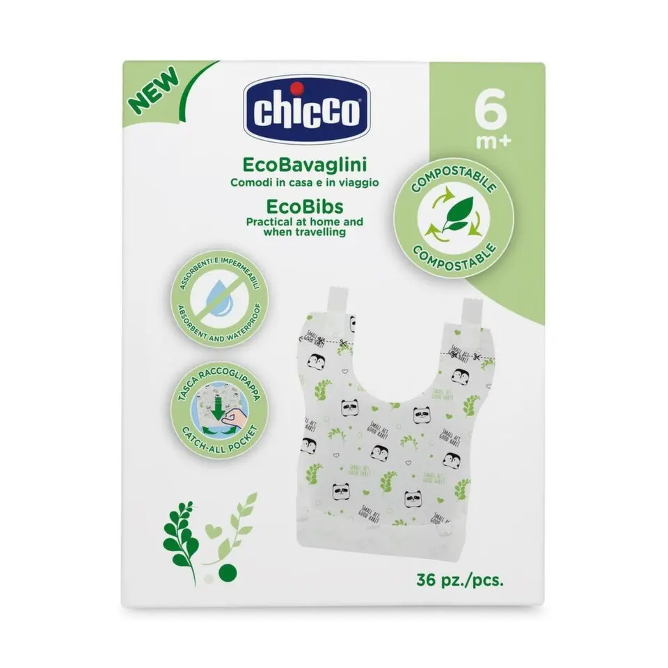 Chicco BRYNDÁK JEDNORÁZOVÝ KOMPOSTOVATELNÝ 36KS