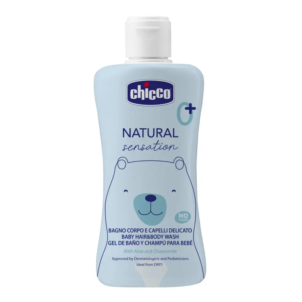 CHICCO Sprchový gel 2v1 na tělo a vlasy natural sensation 0m+ 200 ml